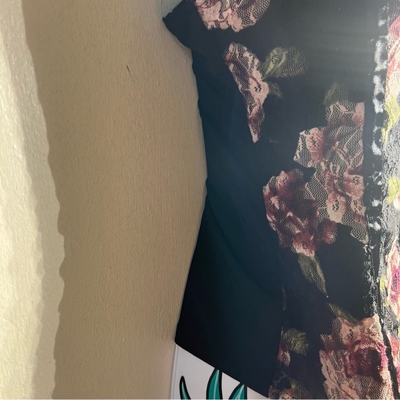 Forever 21 Black Lace Floral Corset Tank Top - Picture 5 of 6